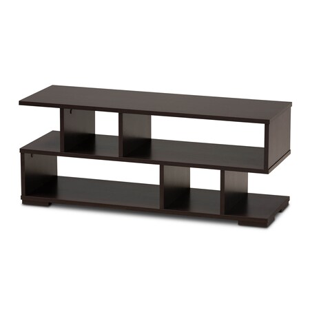 Baxton Studio Arne Dark Brown Finished Wood TV Stand 159-9851